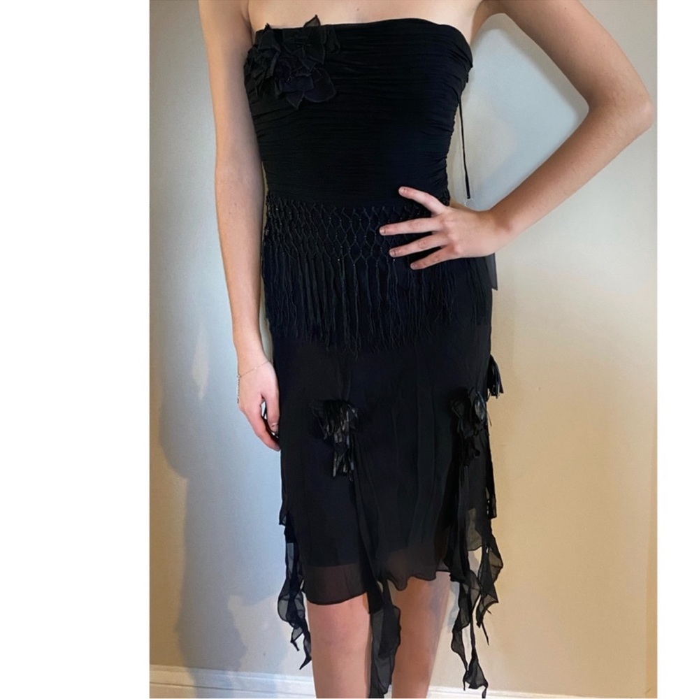 Jovani Strapless Black Cocktail Dress - Picture 4 of 9